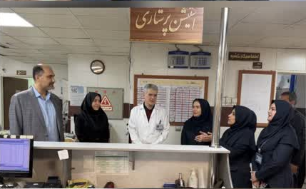 بازدید نوروزی رئیس دفتر ریاست دانشگاه و مدیر پرستاری دانشگاه  از بیمارستان امام خمینی (ره) فلاورجان