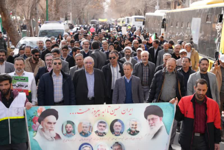 حماسه حضور پرشور دانشگاهیان علوم پزشکی اصفهان در راهپیمایی یوم الله ۲۲بهمن ۱۴۰۴