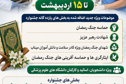 تمدید ثبت‌نام سی‌امین جشنواره قرآن و عترت دانشگاه‌های علوم پزشکی